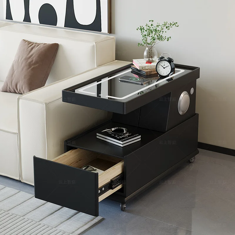 Tavolino mobile piccolo appartamento moderno semplice armadietto laterale leggero soggiorno di lusso Carrello laterale per divano nuovo minimalista italiano