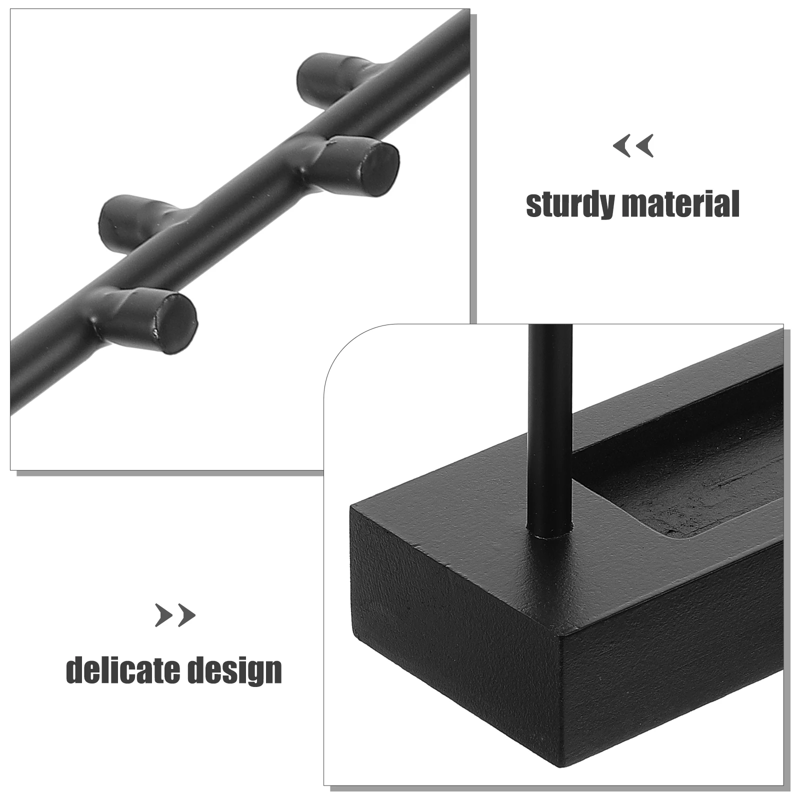 

Creative Iron Brush Holder For Chinese Calligraphy Pens Brush Hanger Storage Rack Vintage Desktop Decor Pen Holder Stand Durable