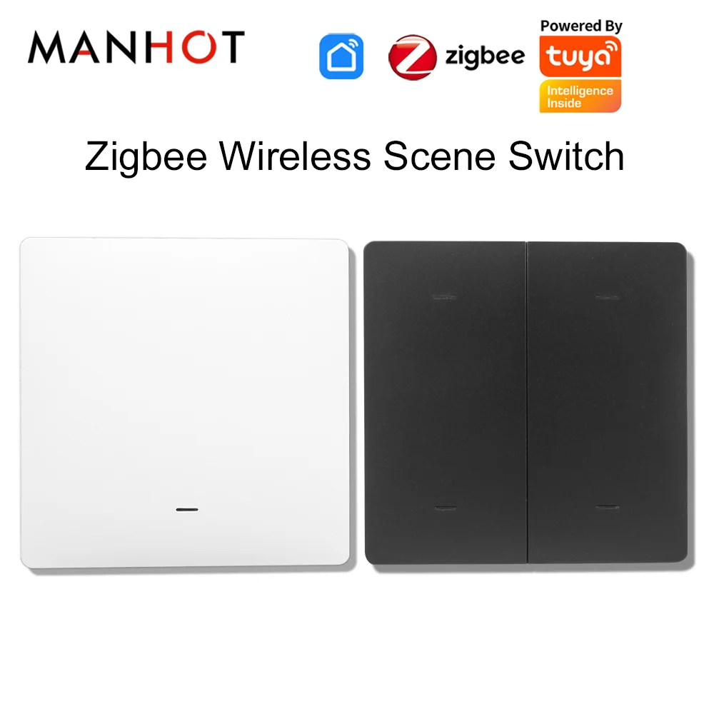 Smart Life Tuya Zigbee Smart Scene Switch 4 gang 12 Scene Wireless Push Button Switches Controller for Home Automation Scenario