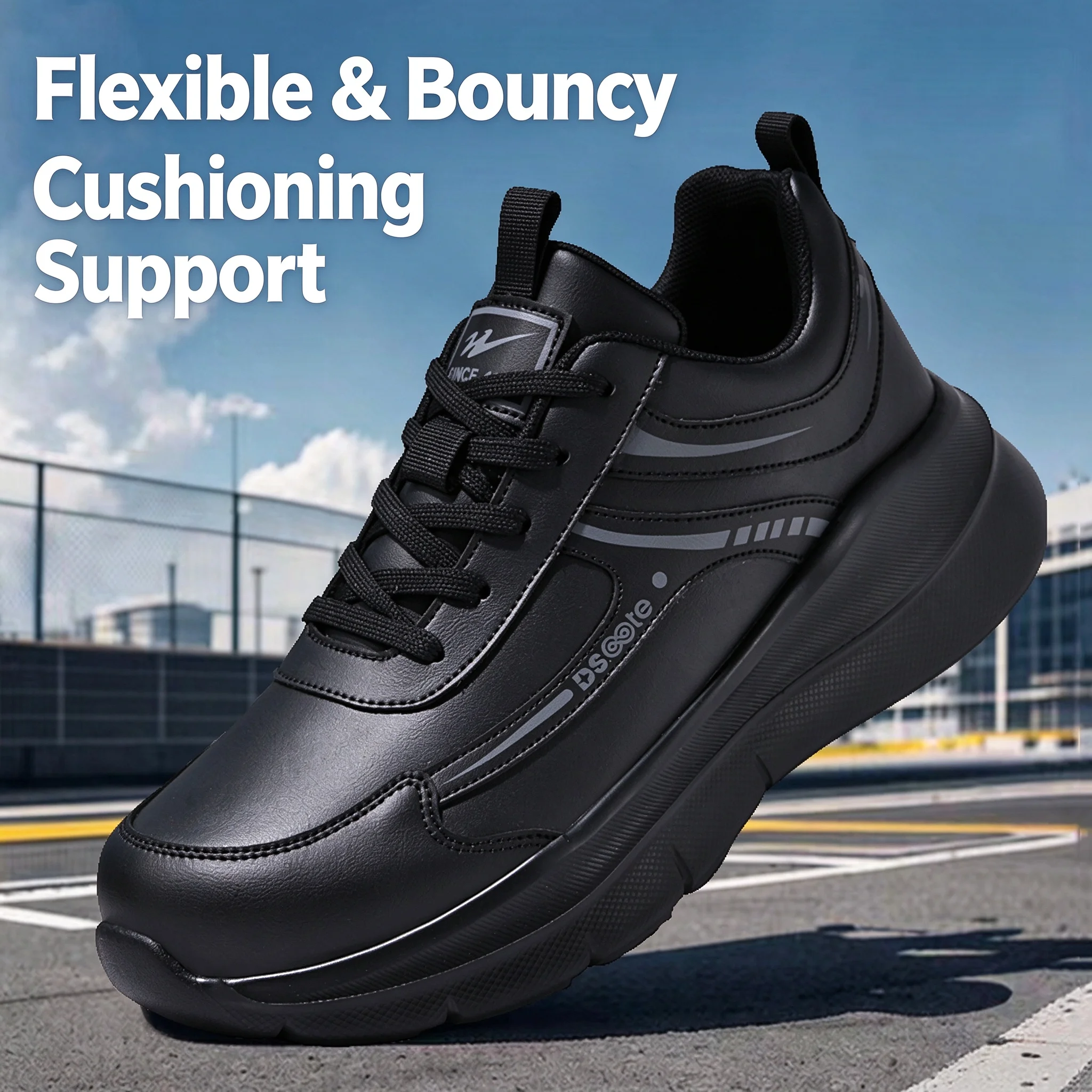 Men's Running Shoes Leather Sports Sneakers Lightweight Athletic Footwear Non Slip Cushioning Training Tennis Shoes 39-48