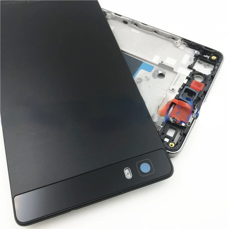 New Full Housing Chassis For Huawei P8 Lite 2015 LCD Front Frame +Rear Back Battery Cover Housing With Side Button +Camera Lens