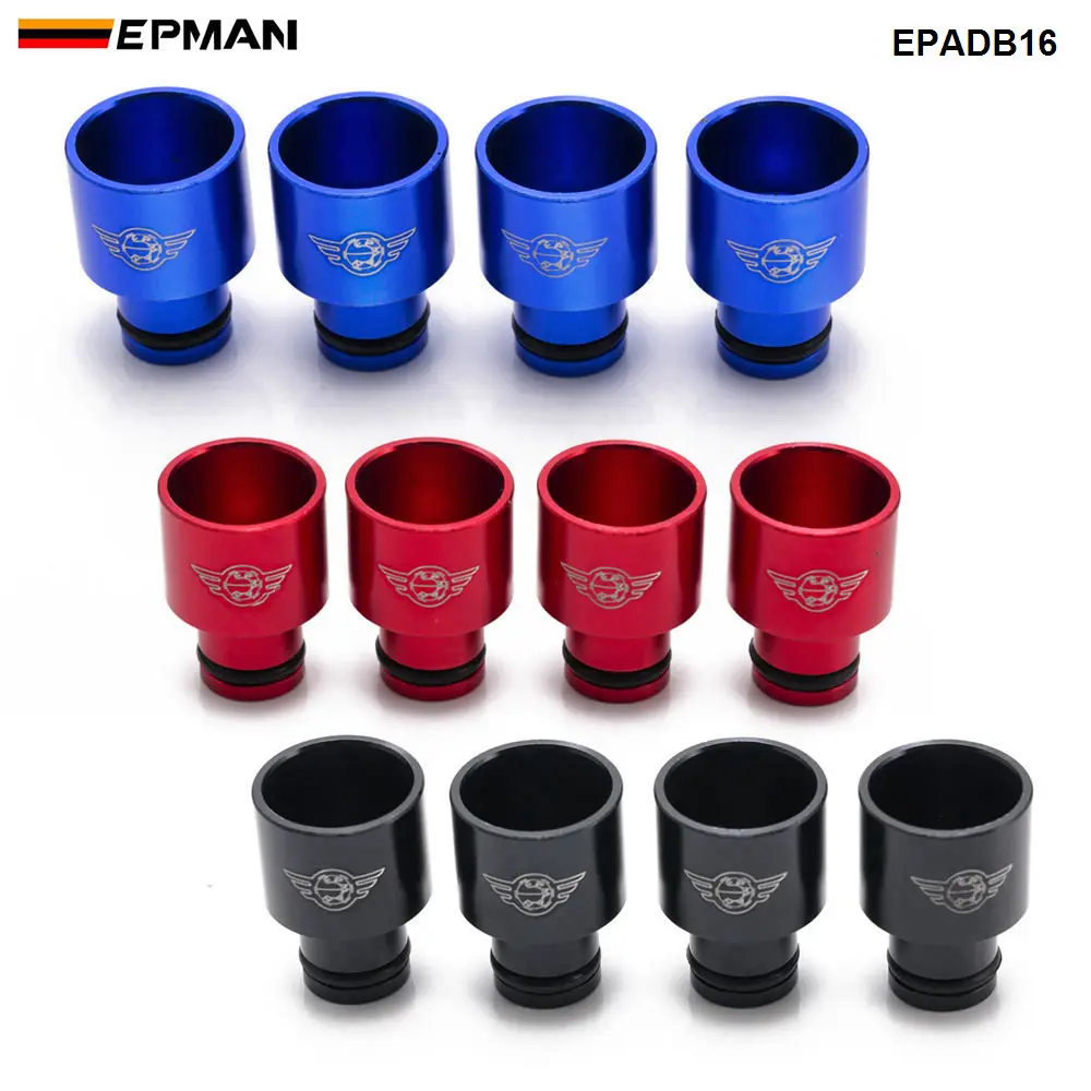 EPMAN 4PCS Billet Aluminium Fuel Injector Adapters Install To B16 B18 B20 D16 K20 K24 Engine For Honda Acura EPADB16