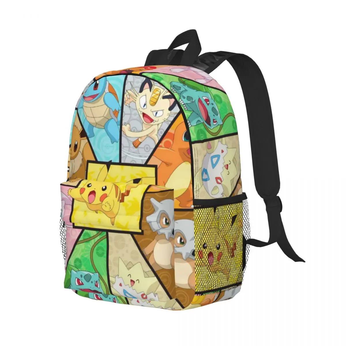 Pokemon 15-Inch Waterproof Backpack - Lightweight Travel Bag with Multiple Pockets for Organization