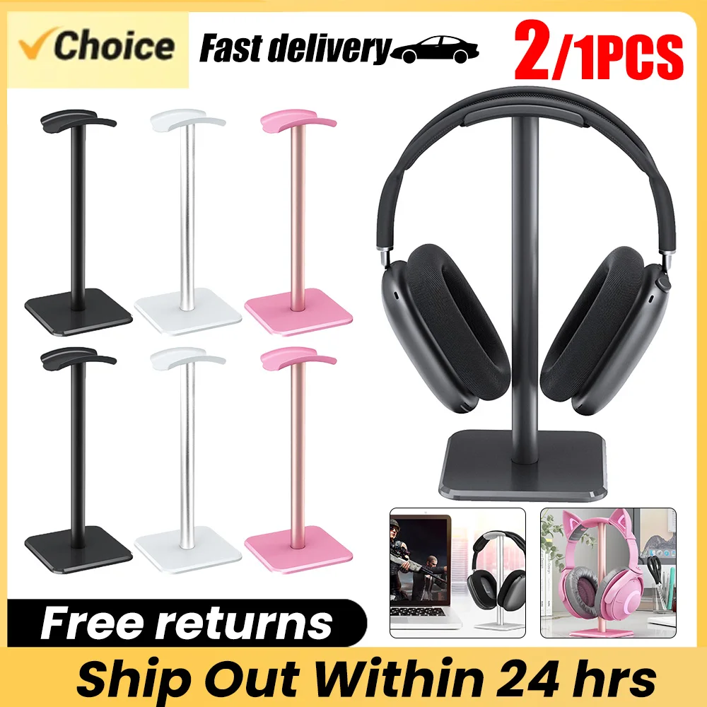 

Headphone Holder Rack Aluminium Alloy Headset Support Stand Space Saving Earphone Mount Hanger Desktop Organizer