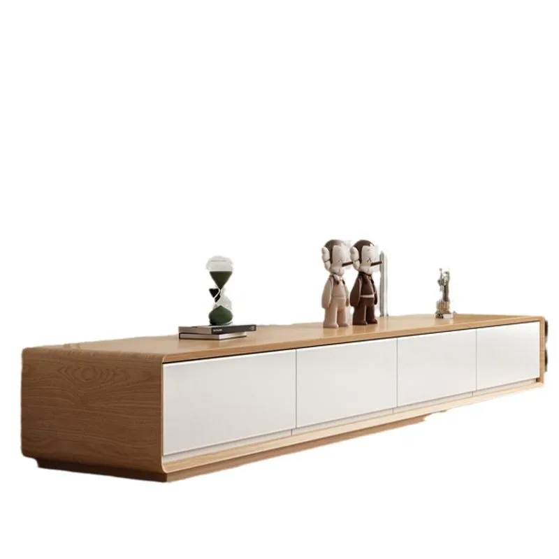 Platform, TV cabinet, simple, modern, minimalist, Japanese, log color, small apartment