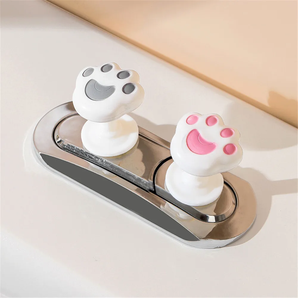 Toilet push button cat's claw cute toilet flush switch button auxiliary device nail art toilet tank press artifact,L24082