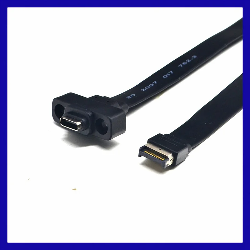 USB 3.1 Front Panel Type E Male To USB-C Type C Expansion Cable Computer Motherboard Connector Wire Cord Line,