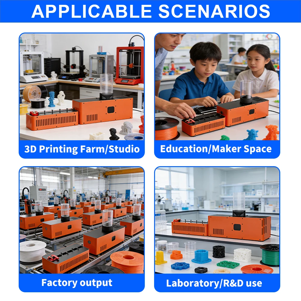 3D Printing Filament Maker Desktop Extruder 300° Temperature Control 1.75 2.85 3mm PLA ABS PETG TPU PC PET PA Extruder