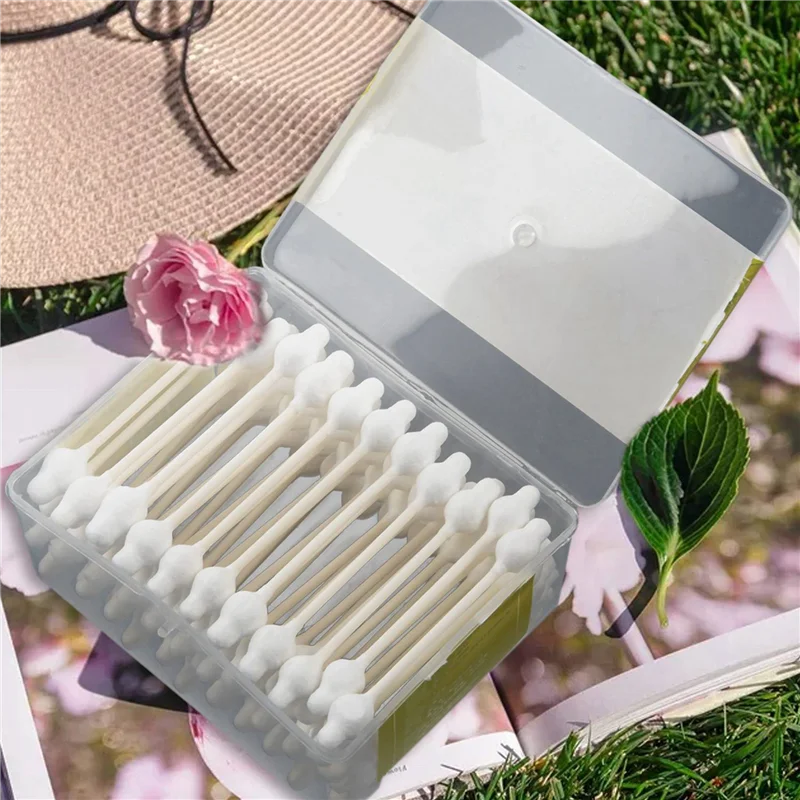 BEDW-Baby Boîte de coton-tige de sécurité d'environ. 330 pièces