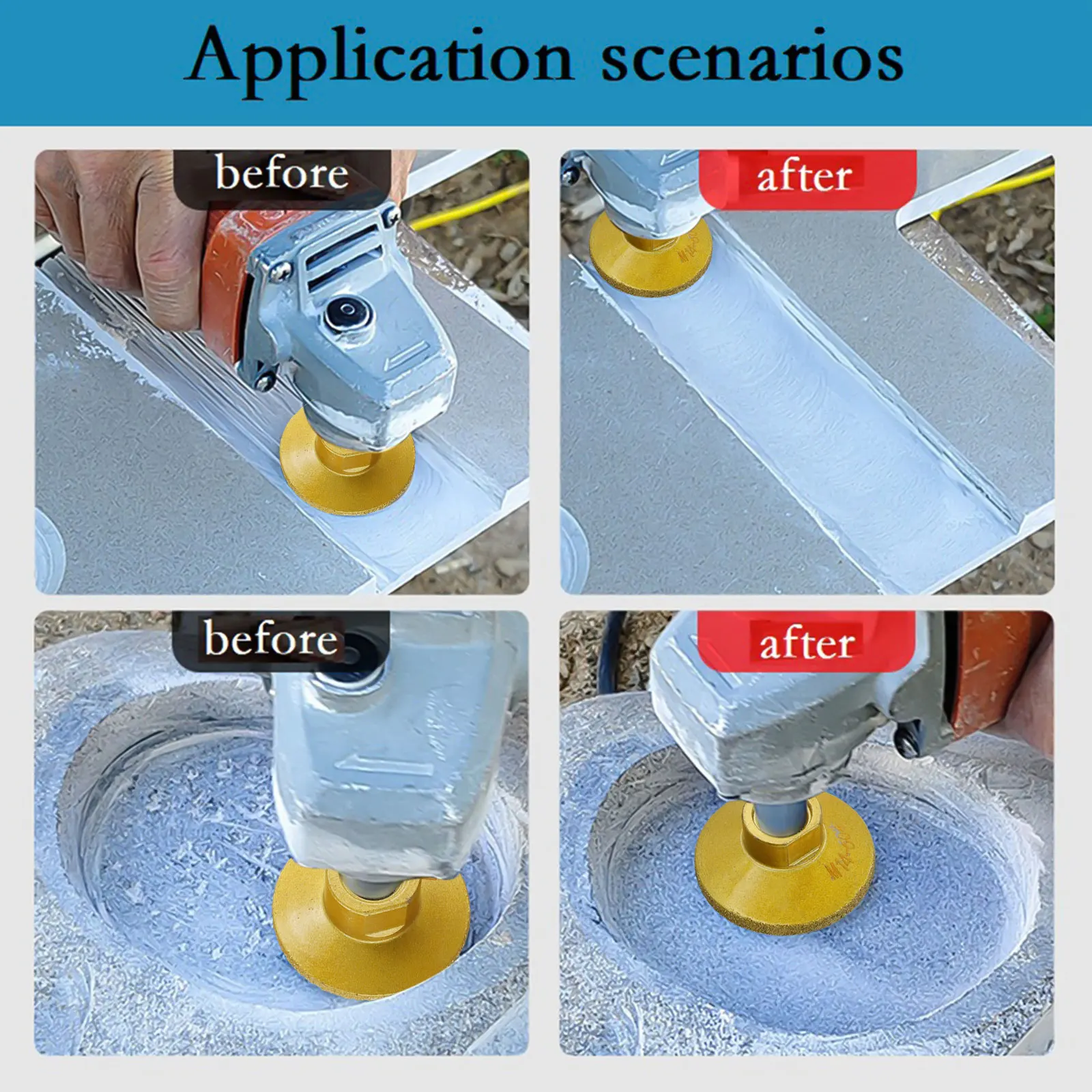 

Concrete Polishing Wheel 50mm Polishing Wheel Polishing Application Grit 100 Grit 45 High Efficiency For M14 Thread