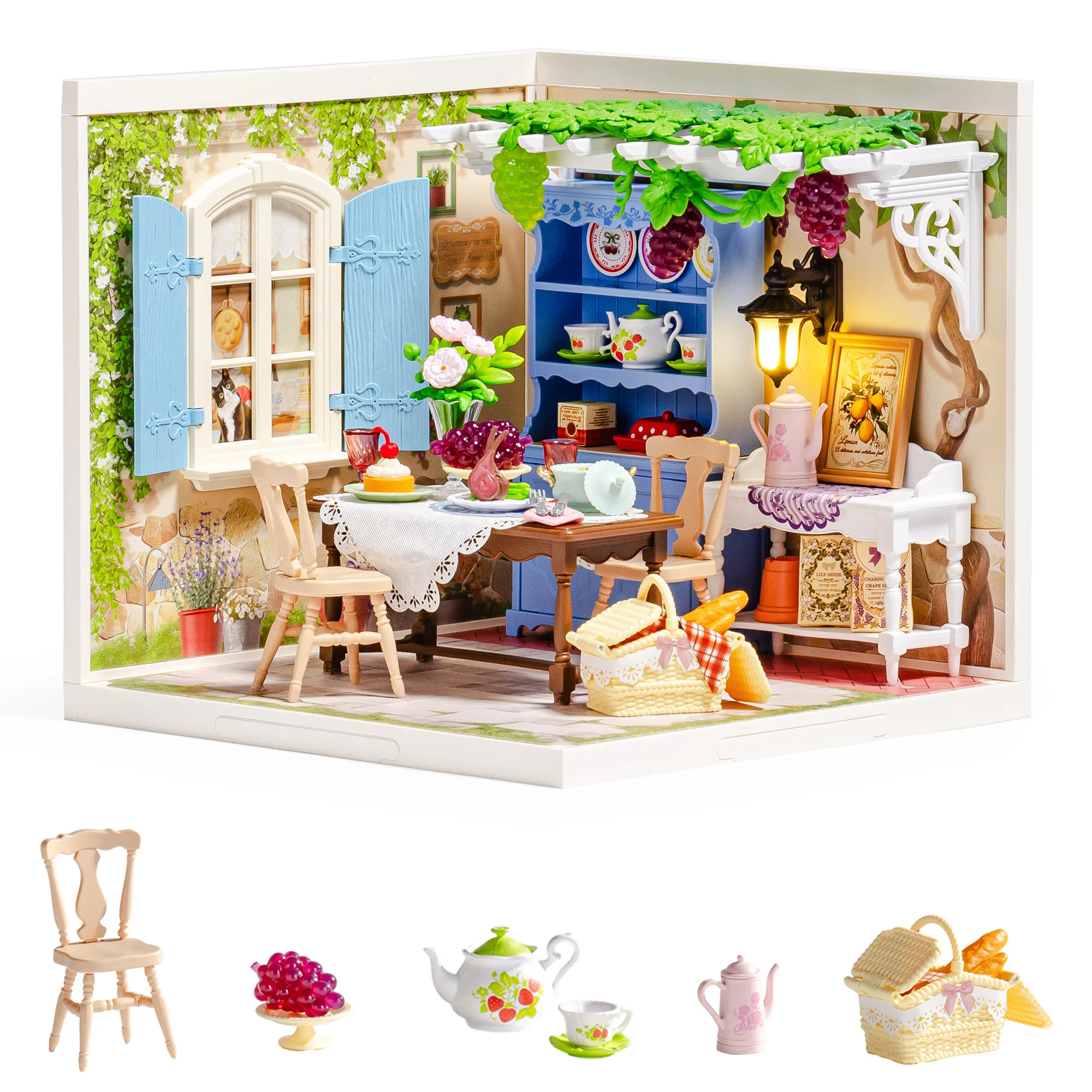 

Rolife Super Creator DIY Miniature Dollhouse Kit Midsummer Dream Yard Tiny House Building Kit for Home Decor Gift for Adult Kid