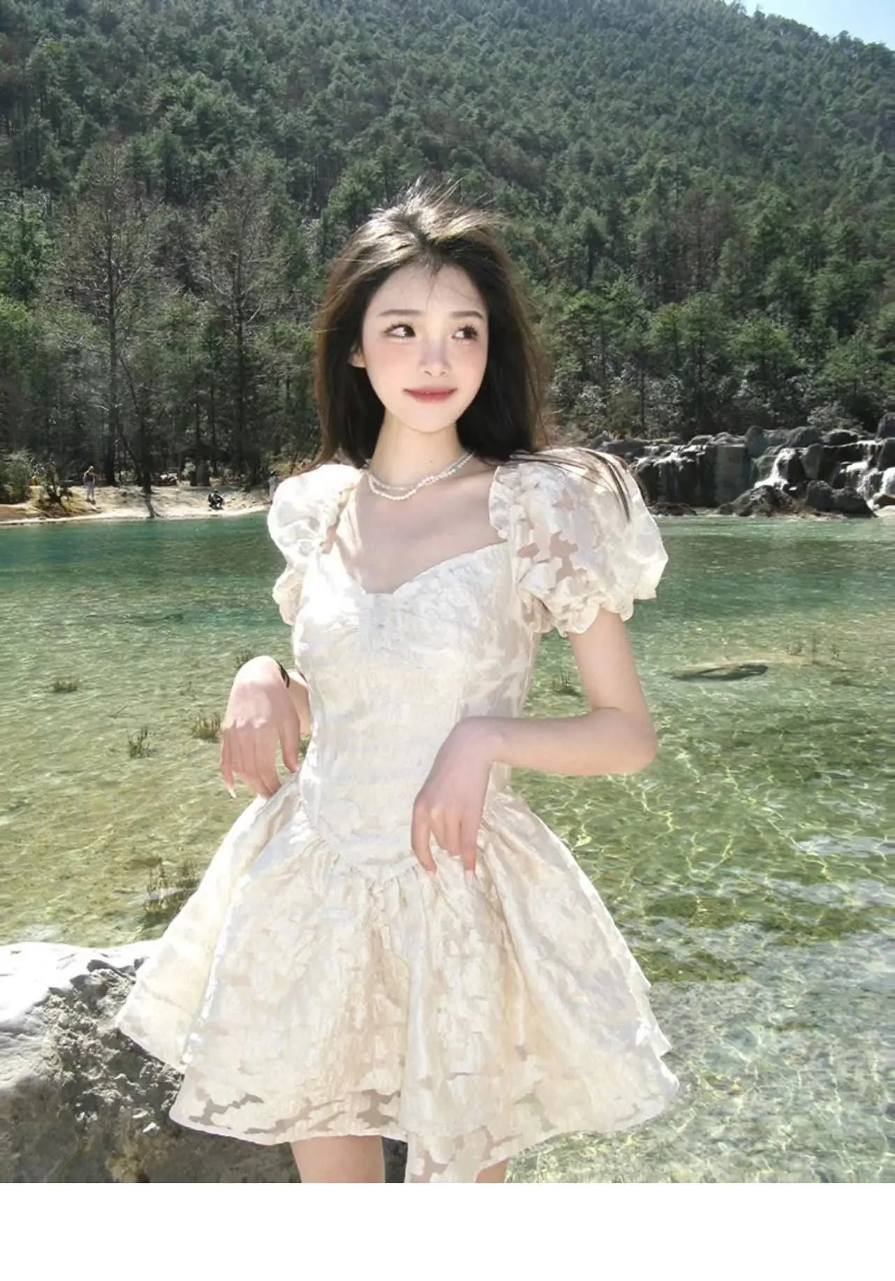 Robes à manches courtes femmes or été Boho imprimé Animal coulant taille haute taille vêtements de plage robes d'été station de vacances