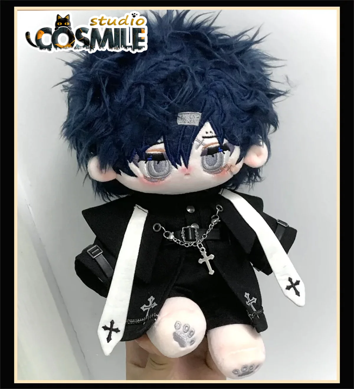 No attributes Father Dark Black Priest Clergyman Demon Devil for 20cm Plush Doll Stuffed Only Clothes Plushie Clothing KN