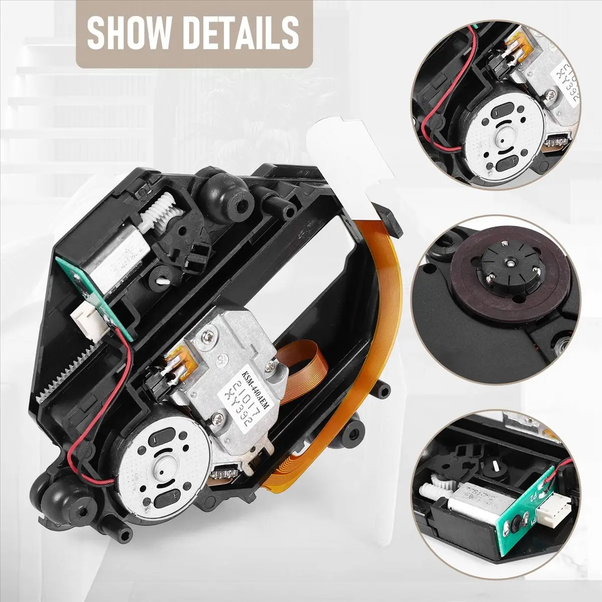 CANING-Замена оптического объектива для игровой консоли PS1 KSM-440AEM, детали для игровой сборки