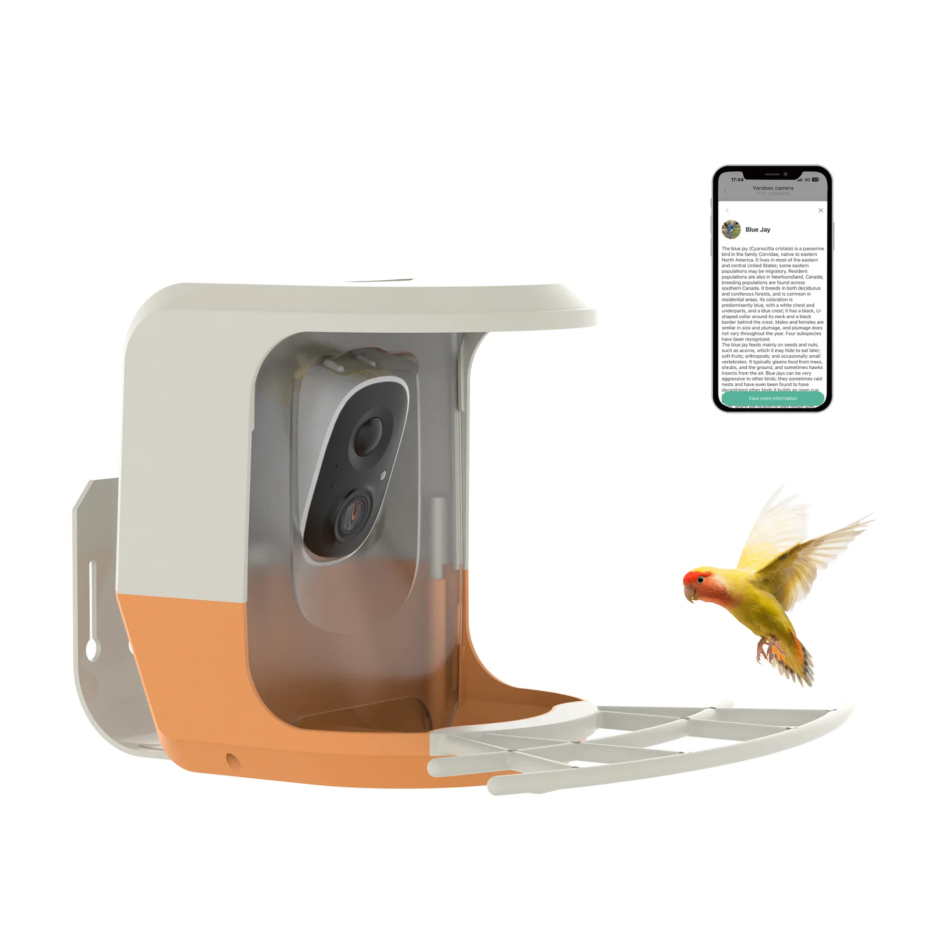 

Intelligent Solar Powered Bird Feeder AI Recognition Low-Power Waterproof 2K AHD Solid Plastic Pet Bowls Feeders for Amazon