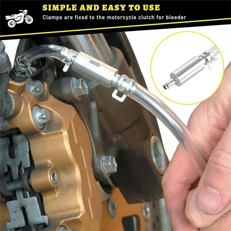 

Tapecomedy Brake Bleeder Hose Tool Kit Tasutterr Brake Bleeder,Brake Fluid Bleeder Vacuum Pump For Car & Motorcycle