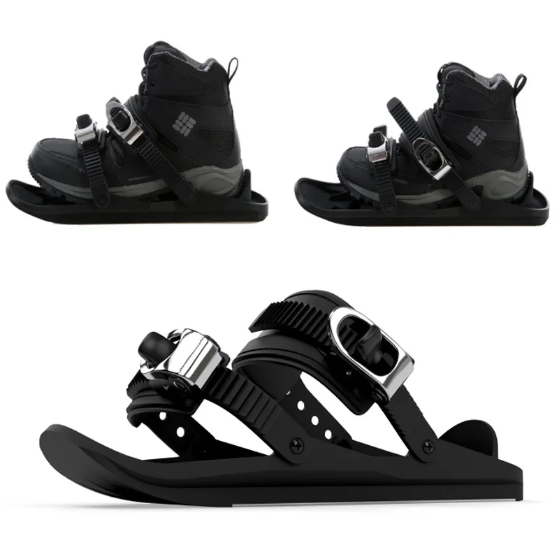 Mini Short Ski Skates Skis Boots Skiboards Adjuatable Adults Short Shoe Snowblades Portable for Winter Outdoor Sports Snow Board view 6