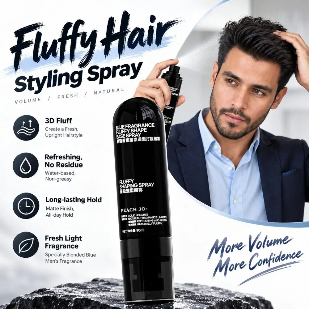 Lightweight No Grease Fluffy Hair Styling Spray Natural Matte Finish Long Lasting Hold Texturizing Styling Spray Refresh Scent