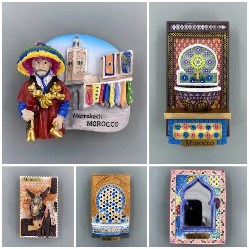 

Morocco Refrigerator Stickers Marrakech Travelling Souvenirs Fridge Magnets Home Decor Message Board Magnetic Stickers Gifts