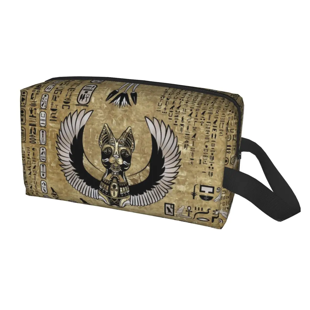 مصر القديمة الملك توتخ آمون الهيروغليفية حقيبة أدوات الزينة المرأة المصرية فرعون ماكياج حقيبة مستحضرات التجميل تخزين الجمال Dopp عدة
