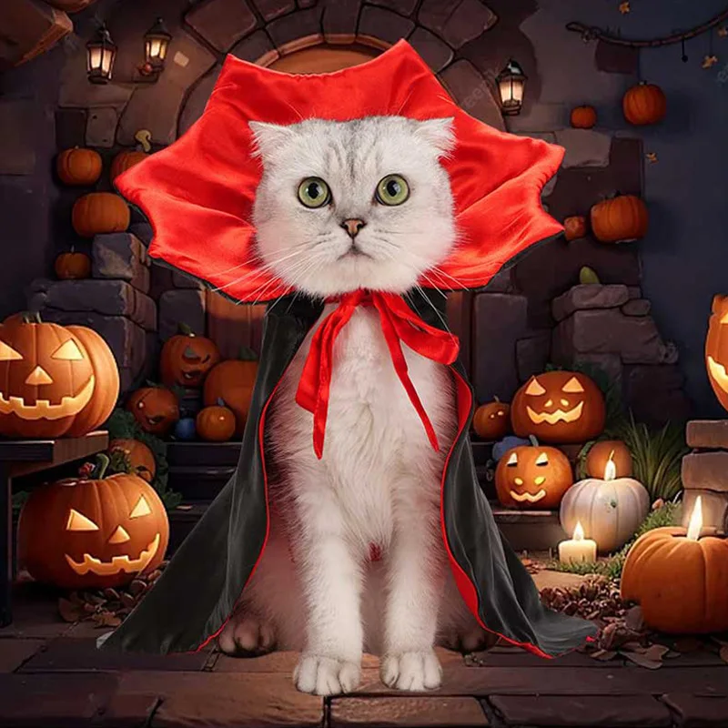 

Pet Halloween Costume Set Cape for Dogs Christmas Dress Up Outfit Holiday Pet Clothes Halloween Party Performance Gift