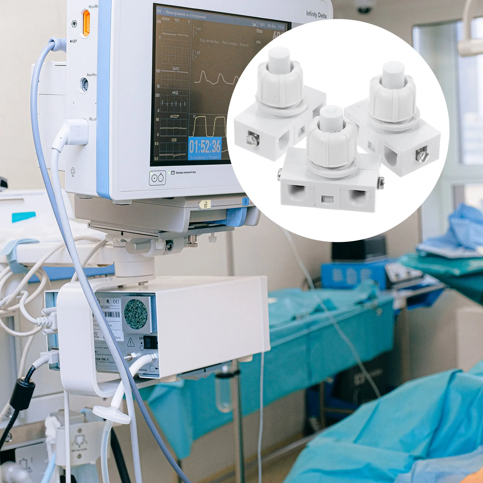 

3Pcs Self-Locking Push Button Switch Replacement for Household Light Appliance Control Sturdy ABS Copper Practical Use