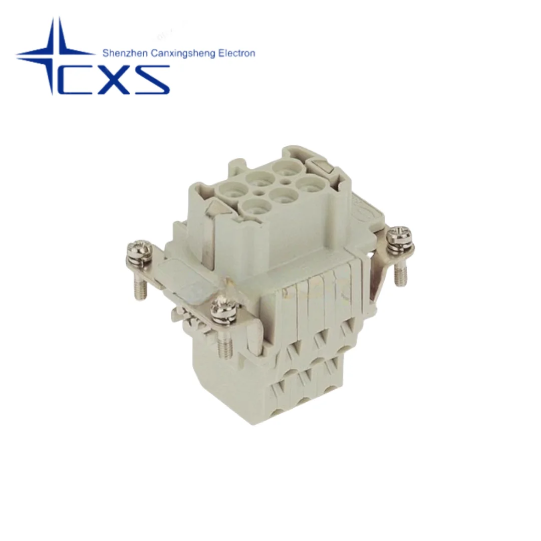 

1pcs 09330062772 Germany Harding Heavy Duty Connector Female Core Double Shrapnel HAN-6ESS-F Six Pin 16A/500V