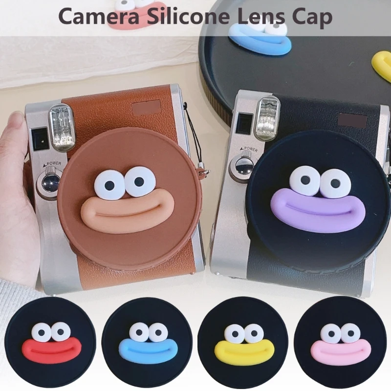 Nắp Ống Kính Hoạt Hình Dễ Thương Vỏ Silicon Cho 90 Bảo Vệ Ống Kính Máy Ảnh Với Dây Dễ Dàng Mang Theo Vỏ Ống Kính Silicon