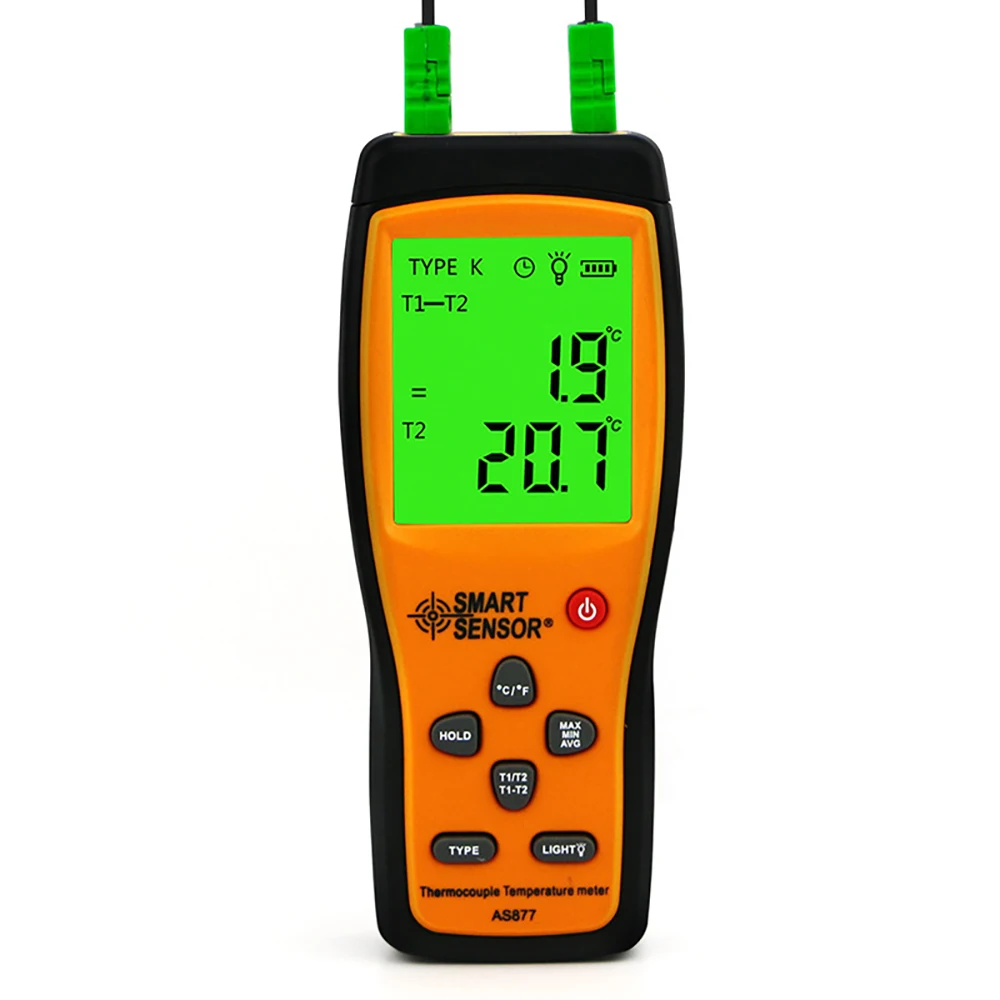 Compteur de température thermocouple numérique à quatre canaux avec capteur de couple thermique de type K, testeur LCD, plage-200-1372C