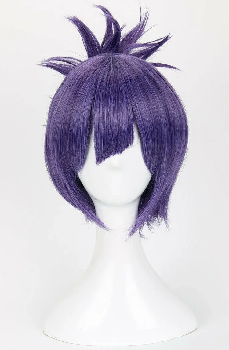

Seraph of The End Lacus Welt Wig Purple Short Styled Clip Ponytail Anime Cosplay Costume Wigs + Free Wig Cap