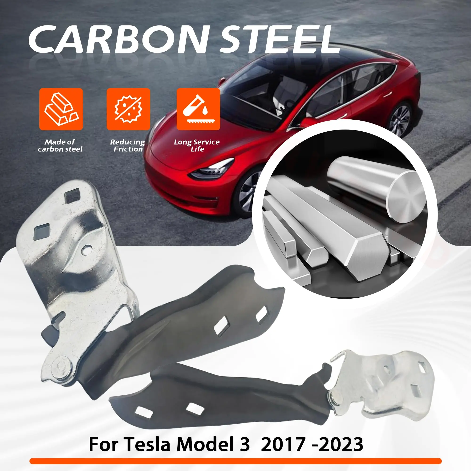 For Tesla Model 3 2017-2023 Front Trunk Lid Hood Hinge Left Hand 1098792-00-D Right 1098793-00-D Car Accessoires
