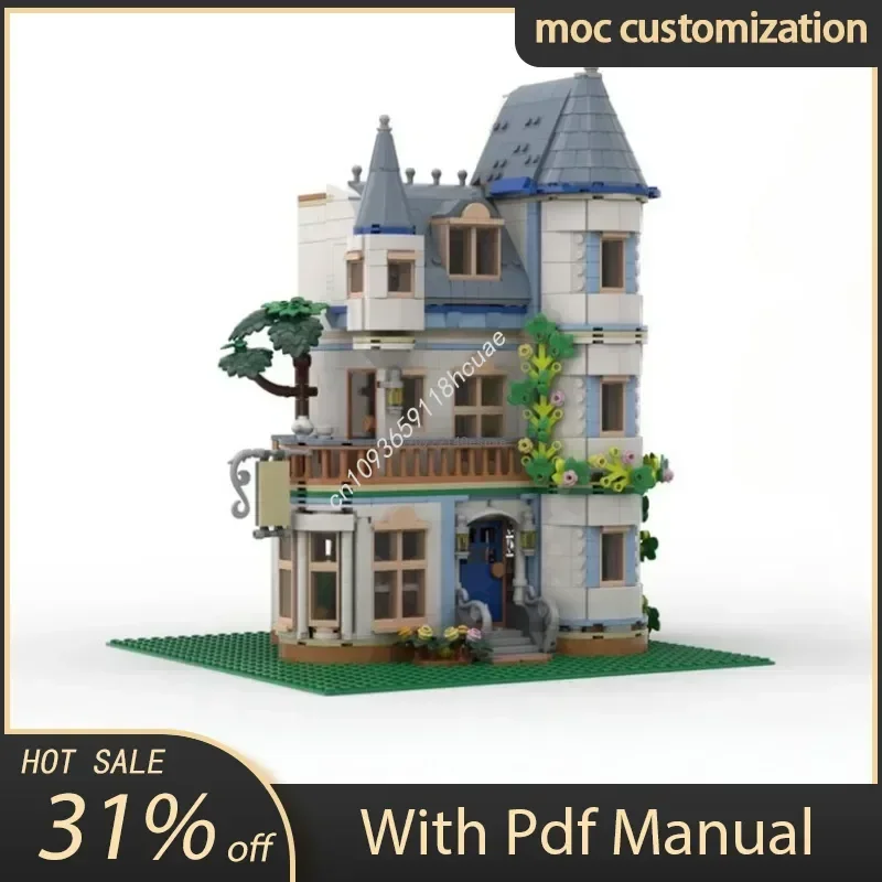 1515PCS MOC 42638 Castello modulare Bed & Breakfast Creativo Street View Modello Building Blocks Architettura Giocattoli per bambini Regalo di compleanno