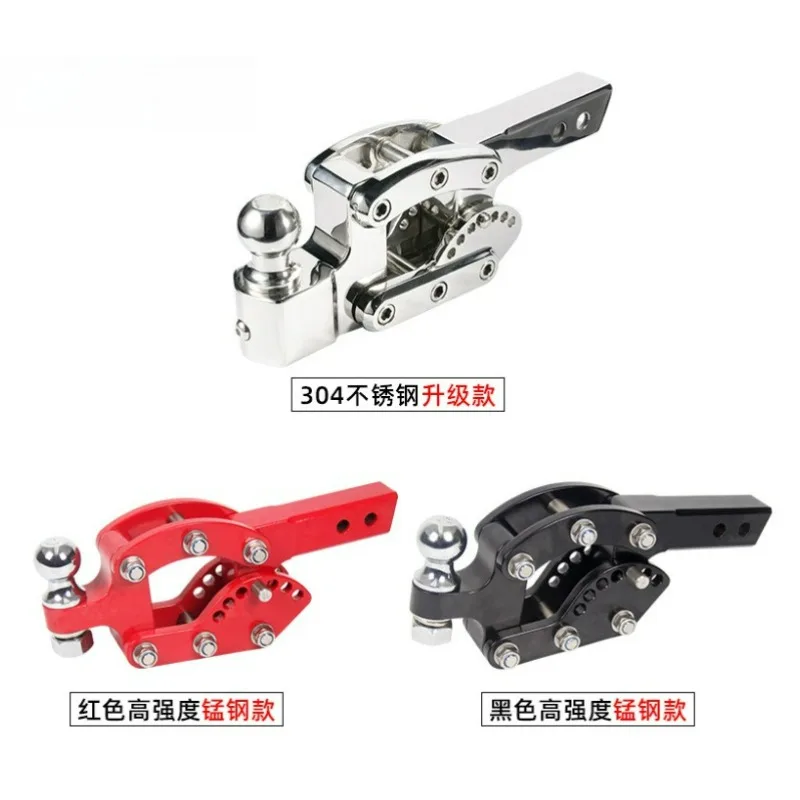 

Регулируемое шаровое крепление сцепного устройства прицепа из нержавеющей стали — приемник 2 дюйма, падение/подъемность 6 дюймов, сверхмощное для грузовиков