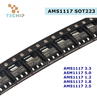 50pcs AMS1117 3V3 AMS1117-1.2 AMS1117-1.5 AMS1117-1.8 AMS1117-2.5 AMS1117-3.3 AMS1117-5.0 AMS1117-ADJ SOT223 Voltage Rugulator