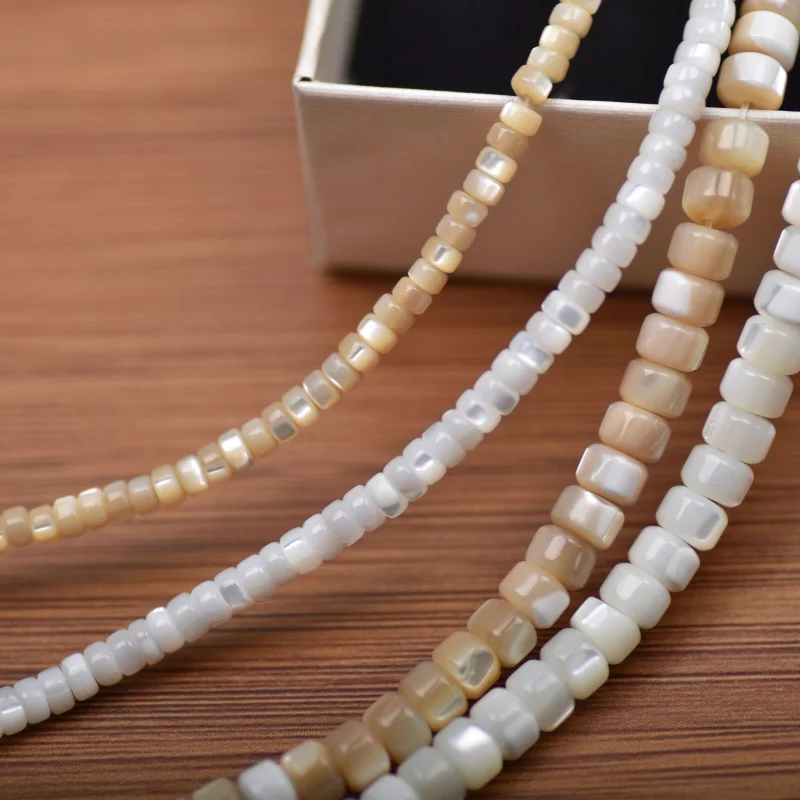 

Factory Direct Sales Foreign Trade Source Natural Shell Beads Horse Hoof Conch Barrel Beads Spacer Beads Imitation Pearl Necklac
