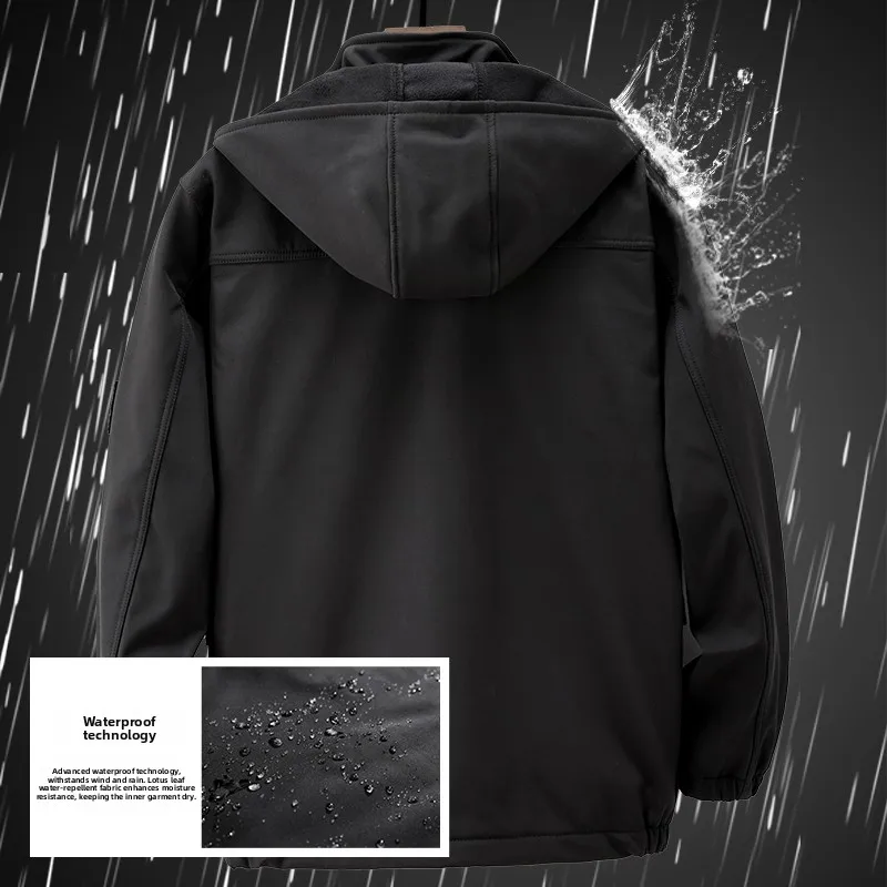 Thiened Fce Winter Workwear Set Men's Cold Proof Warm Outdoor Casual Rainproof Construction Labor Protection Clothing