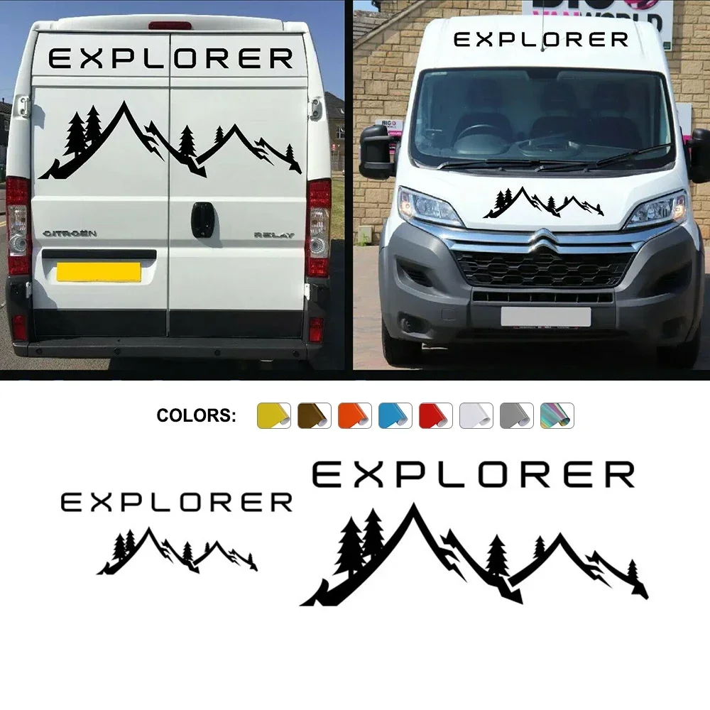 Car Stickers Mountain Motorhome Graphics Vinyl Decals For Fiat Ducato Peugeot Boxer Citroen Jumper Camper Van Tuning Accessories view 3