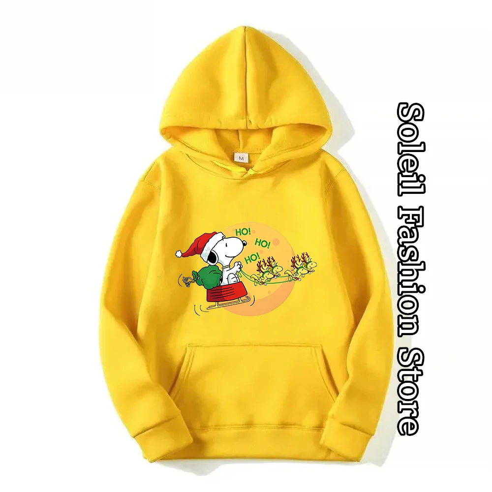 Women Cartoon Snoopy Hoodie Autumn Fashion Hooded Clothing Merry Christmas Pullover Trendy Coat Casual Sweatshirt Lovely Outfit