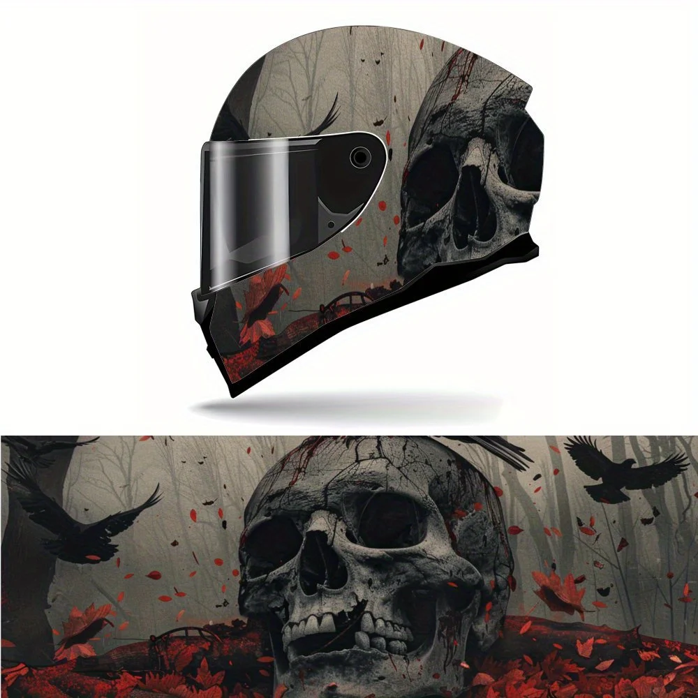 

Dynamic Blood - Shadowed Bone Soul Full Helmet Wrap Sticker Motorcycle Helmet Racing Graphic Decal Vinyl Wrap Helmet Decor Stick