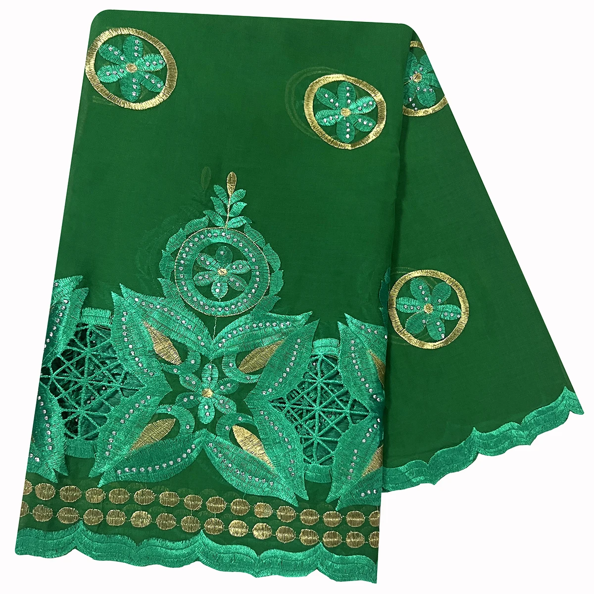 

2025 New 100% Cotton With Dold Chip Scarf Dubai Isalmic Scarf African Women Scarf Soft Embroidery Muslim Hijab for Shawls Wraps