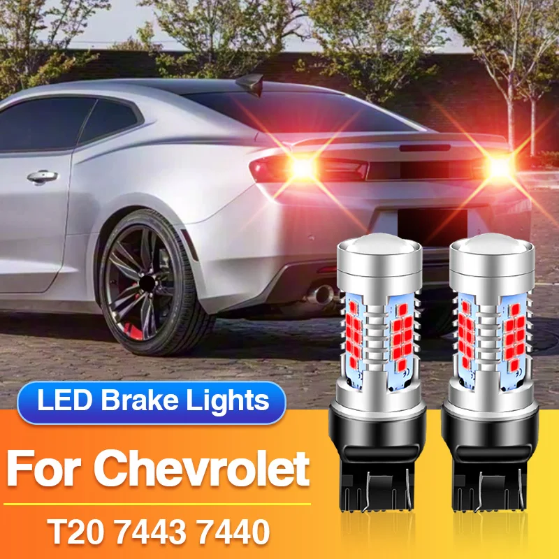 2 uds T20 7443 luz de freno LED 7440 cola Blub para Chevrolet Colorado/Caprice/Sonic/Spark/Trax/Suburban/Impala/Malibu, lámpara W21/5W