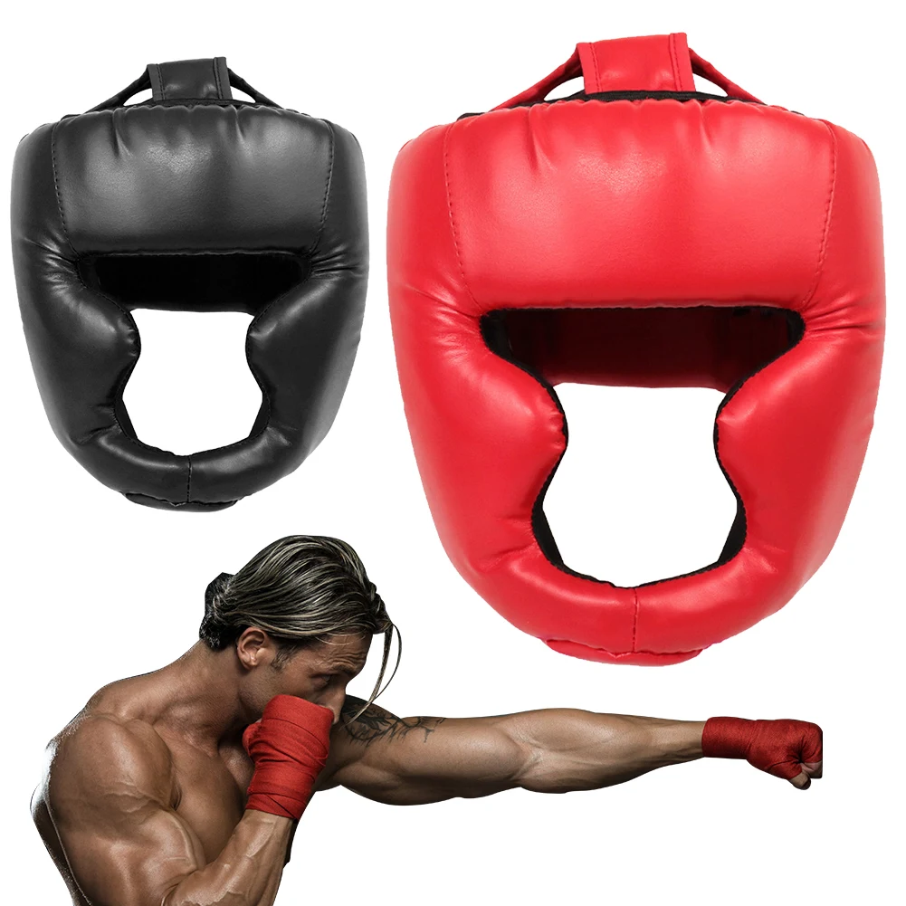 Full-Covered Thickened Boxing Helmet Karate Muay Thai Training Head Protector Training Sparring Safety Head Guard for Adult Kids