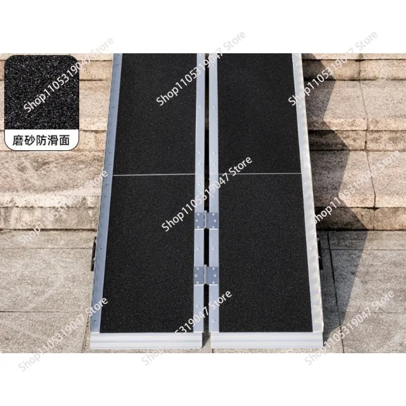 Accessible aluminum alloy portable mobile wheelchair ramp board stair step board folding ramp pad