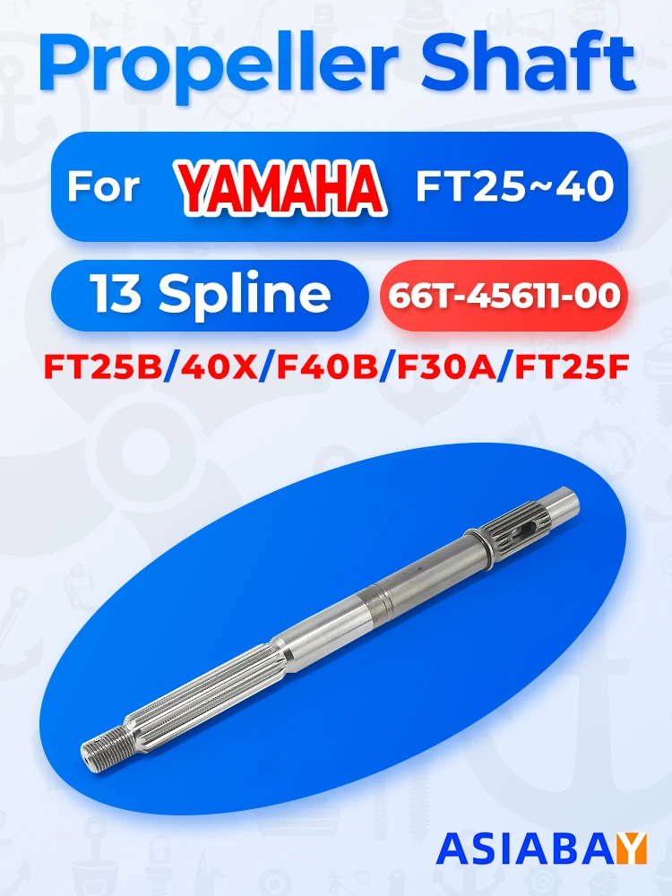 

Propeller Shaft for Yamaha, Hidea, Seanovo, Gladiator 25/30/40HP – 66T-45611-00