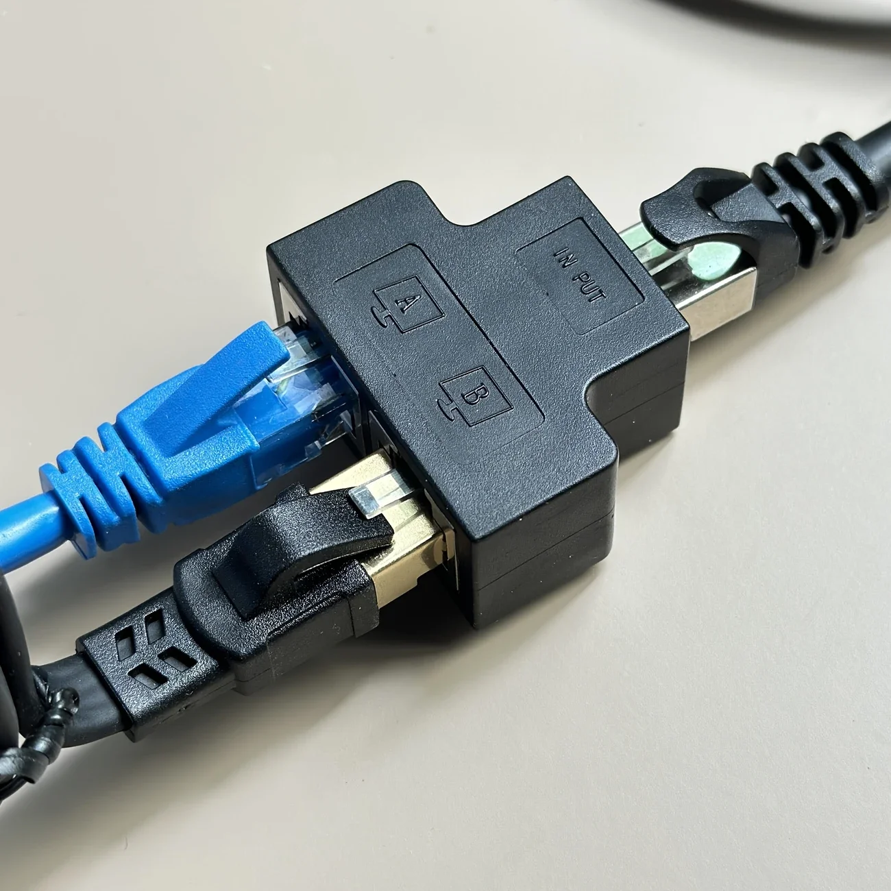 Разветвитель RJ45 1–2 Ethernet-адаптер Интернет-кабель-удлинитель Разъем RJ45 Соединитель для IP-камеры