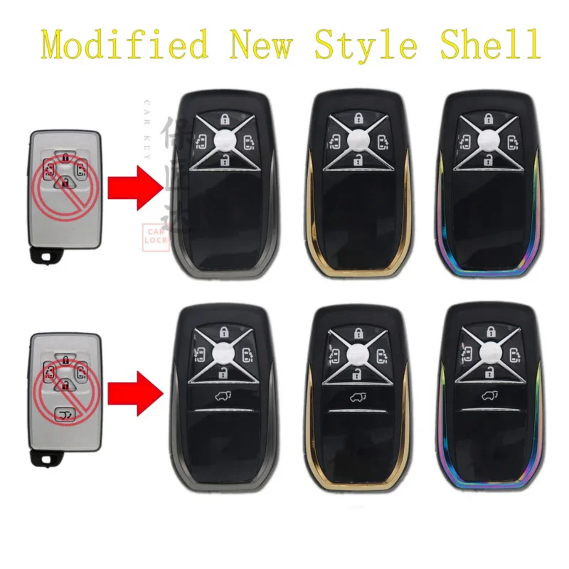 BaoJiangDd modified Remote Car Key Shell Case For Toyota NOAH PREVIA ACR50 Alphard Vellfire 20 ESTIMA Modified New style shell