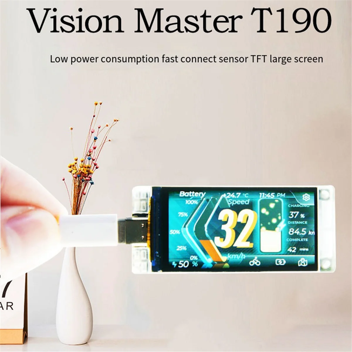 Neuer 1,9 Zoll Farb-TFT-Bildschirm ESP32-R8 SX1262 Modul 915 MHz Chip