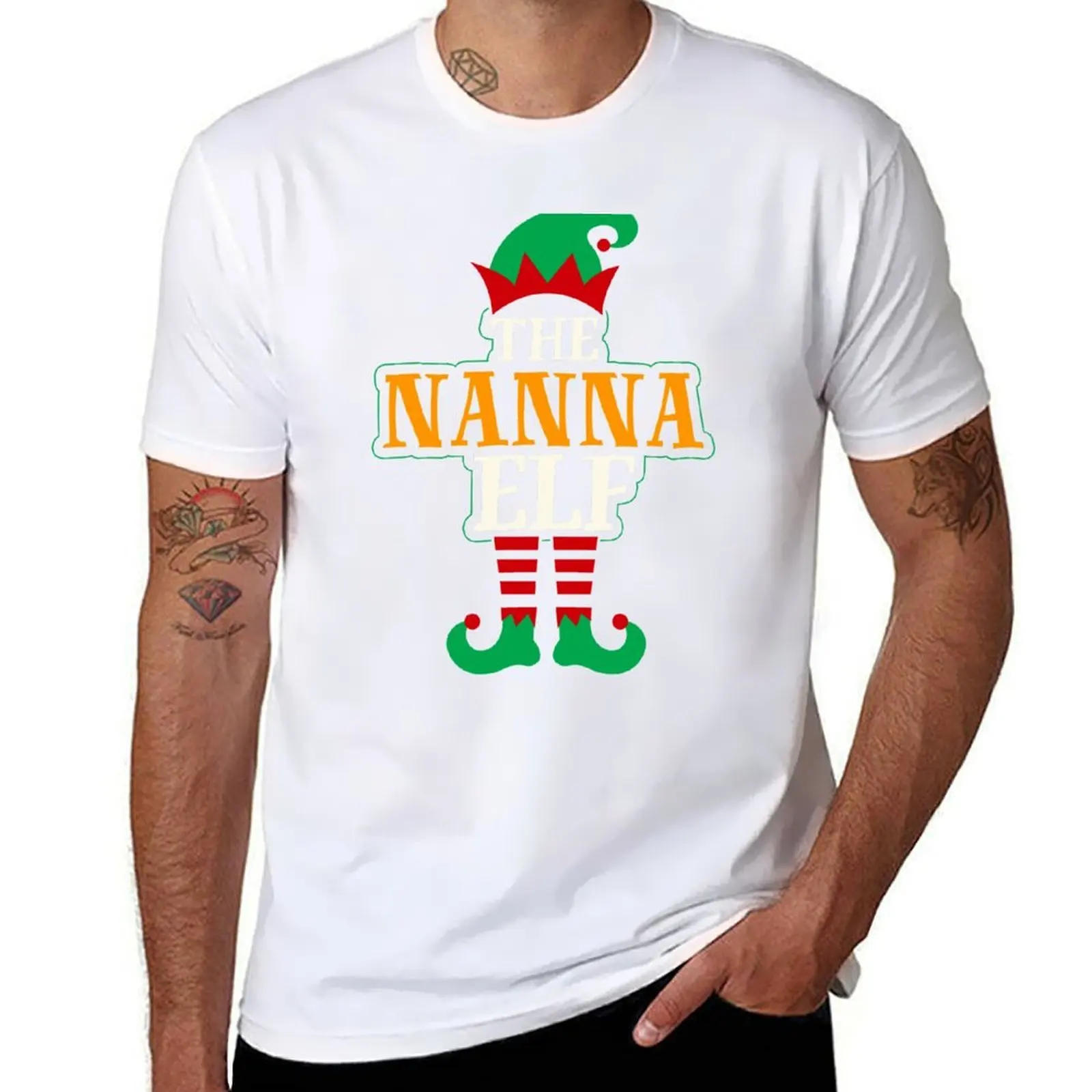 

Nanna Elf funny Christmas Character - X-mas Italian Family Gifts T-Shirt man t shirt luxury funny t shirts dark humor T-Shirt