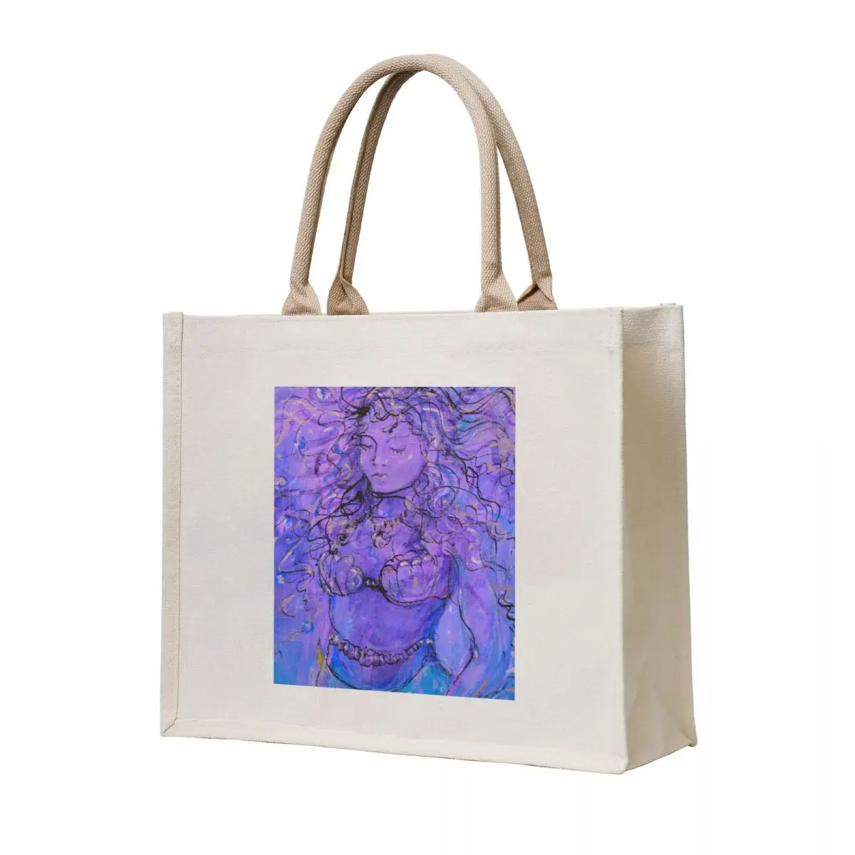 

Purple Mermaid Queen of the Sea Tote Bag Women's shopper tote bags cloth bags shopper bag women canvas