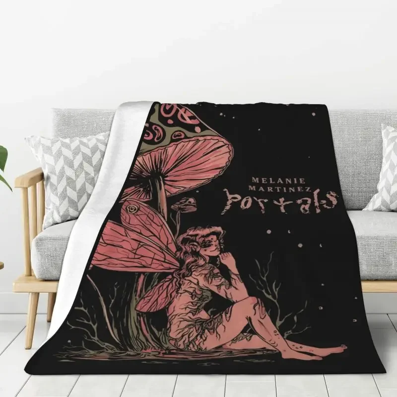 Custom 3D Printed Music Singer Melanies Martinez Blankets Comfortable Soft Flannel Sprint Throw Blanket for Couch Car Bed